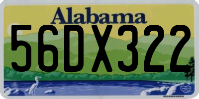 AL license plate 56DX322
