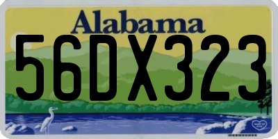 AL license plate 56DX323