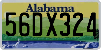 AL license plate 56DX324
