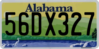 AL license plate 56DX327