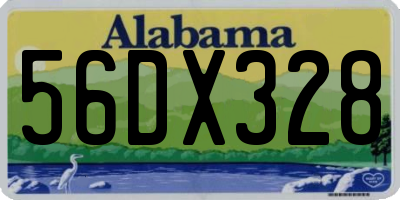 AL license plate 56DX328