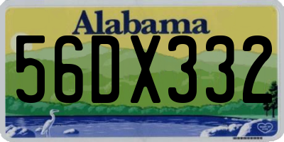 AL license plate 56DX332