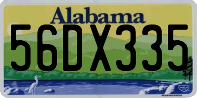 AL license plate 56DX335