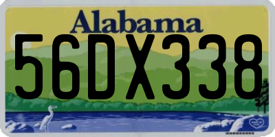 AL license plate 56DX338