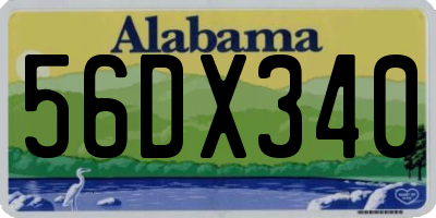AL license plate 56DX340