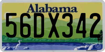 AL license plate 56DX342