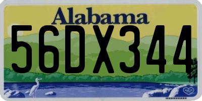 AL license plate 56DX344