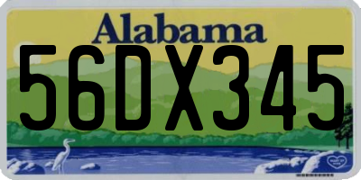 AL license plate 56DX345