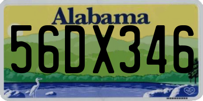 AL license plate 56DX346