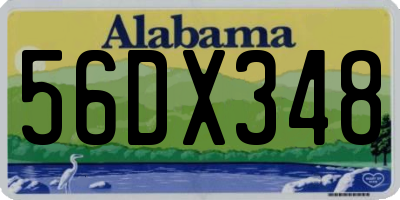 AL license plate 56DX348