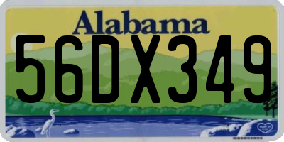 AL license plate 56DX349