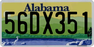 AL license plate 56DX351
