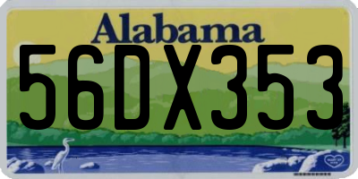 AL license plate 56DX353