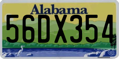 AL license plate 56DX354