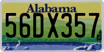 AL license plate 56DX357