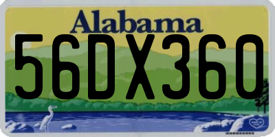 AL license plate 56DX360