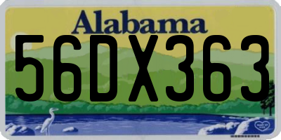 AL license plate 56DX363