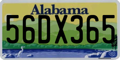 AL license plate 56DX365