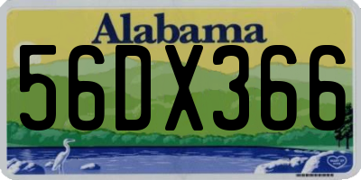 AL license plate 56DX366