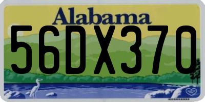 AL license plate 56DX370