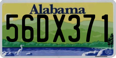 AL license plate 56DX371