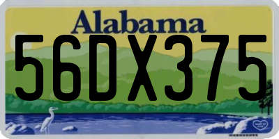AL license plate 56DX375