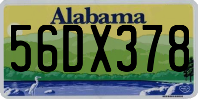 AL license plate 56DX378