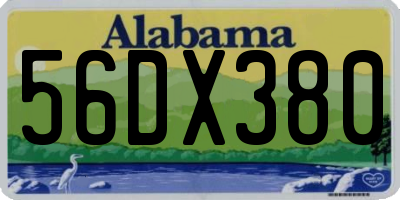 AL license plate 56DX380