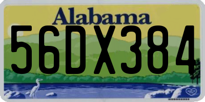 AL license plate 56DX384