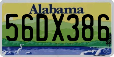 AL license plate 56DX386