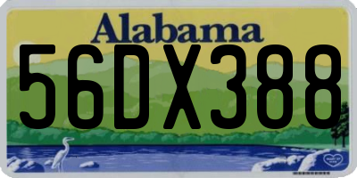 AL license plate 56DX388