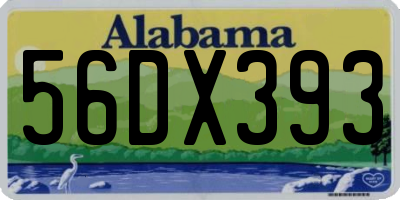 AL license plate 56DX393