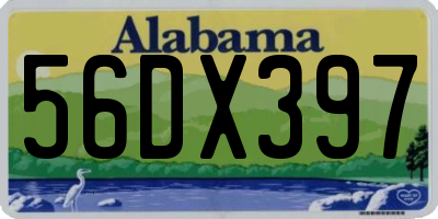 AL license plate 56DX397