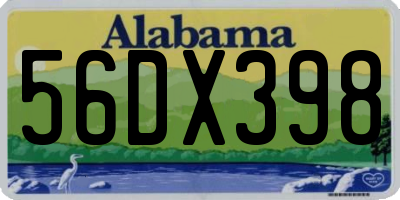 AL license plate 56DX398