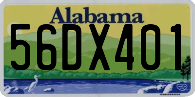 AL license plate 56DX401