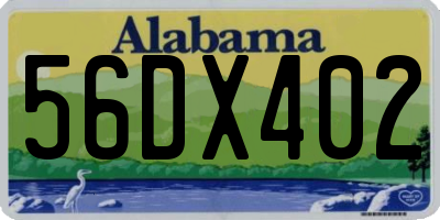 AL license plate 56DX402