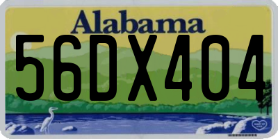 AL license plate 56DX404