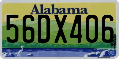 AL license plate 56DX406