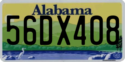 AL license plate 56DX408