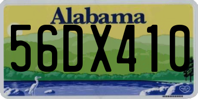 AL license plate 56DX410
