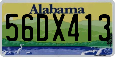 AL license plate 56DX413