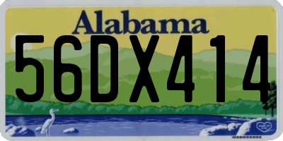 AL license plate 56DX414