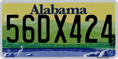 AL license plate 56DX424