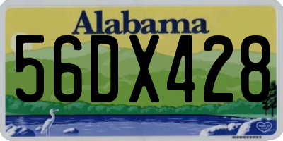 AL license plate 56DX428
