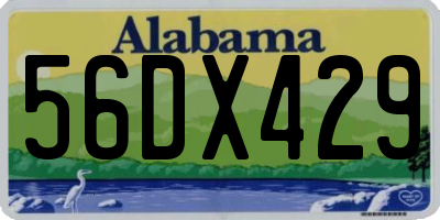 AL license plate 56DX429