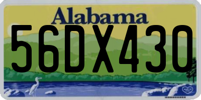 AL license plate 56DX430