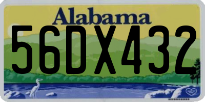 AL license plate 56DX432