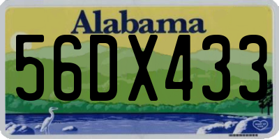 AL license plate 56DX433