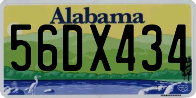 AL license plate 56DX434