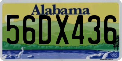 AL license plate 56DX436